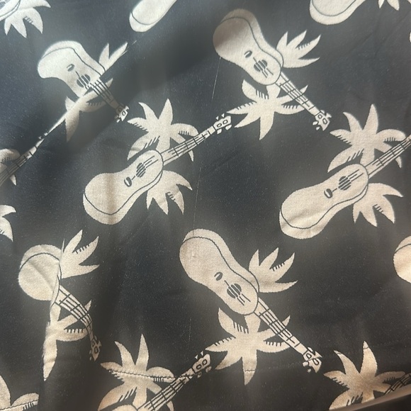 Kahala Hawaiian Islands Womens Black & Cream Ukulele Printed Tank Dress Sz Large - Picture 7 of 7